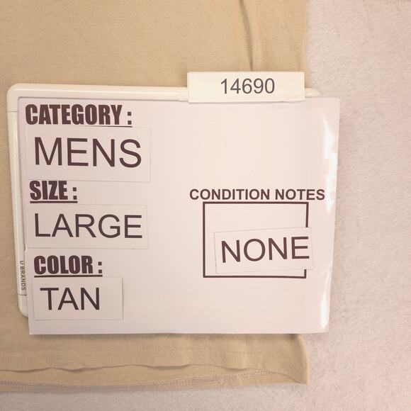 Modelo Short Sleeve Crew Neck Graphic T Shirt Mens Size Large L Tan - Picture 8 of 9